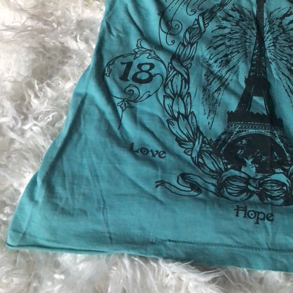 Idylle Short Sleeve Eiffel Tower Top Size M - Picture 8 of 9